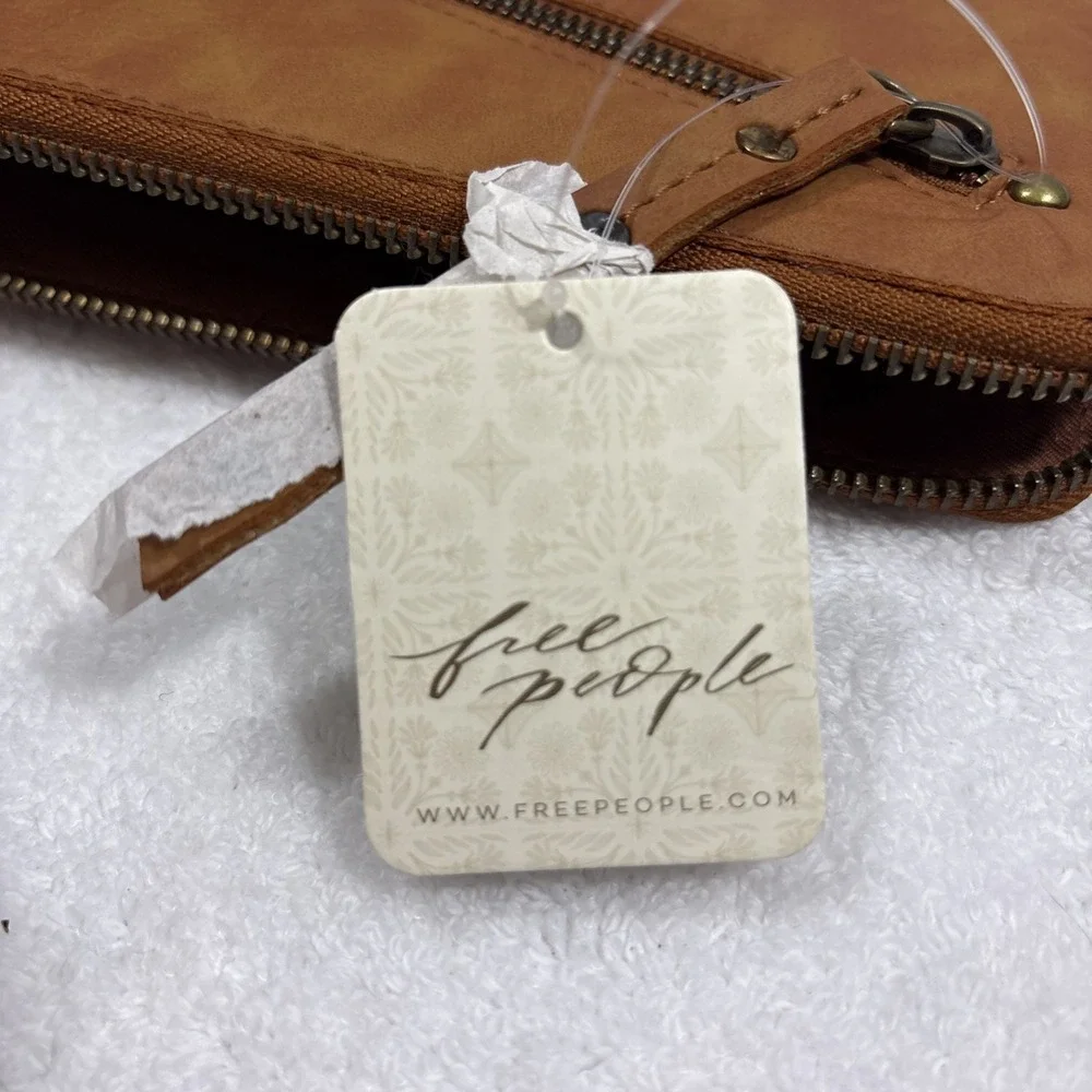 Free People Distressed Vegan Leather Continental Wallet Wristlet NWT MSRP $58
